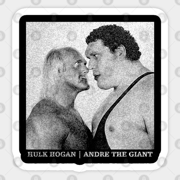 Andre the giant  ready for battle Sticker by Horror'movieaddict